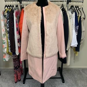 Zara basic faux fur coat